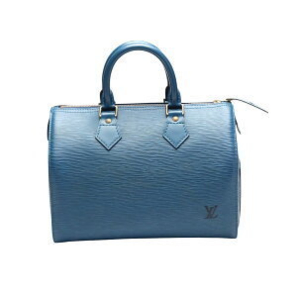 Louis Vuitton Leather Epi Blue SS Handbag LV Speedy